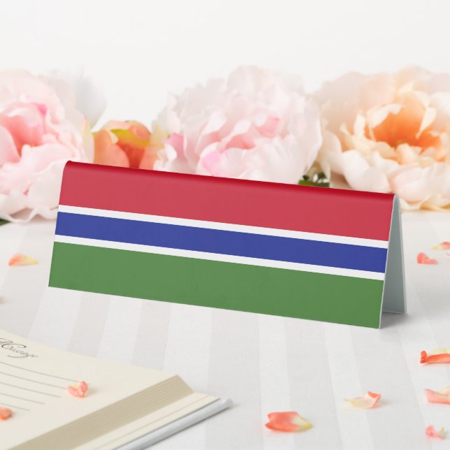 Gambia-Flagge Tischaufsteller (In Situ (Hochzeit))