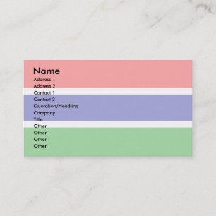 Gambia-Flagge Visitenkarte