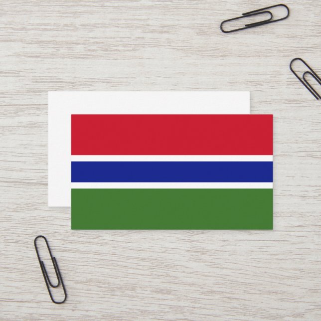 Gambia-Flagge Visitenkarte (Vorderseite/Rückseite Beispiel)