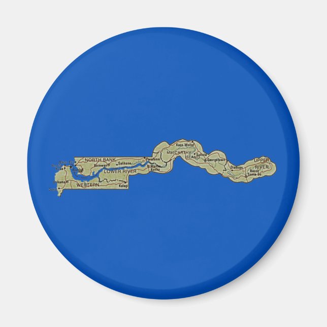 Gambia Map Magnet (Vorne)