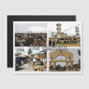 Gambia - Mosaik - Magnetkarte