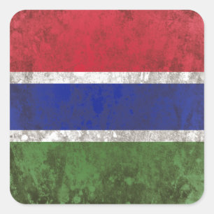 Gambia Quadratischer Aufkleber