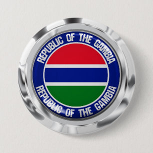 Gambia Round Emblem Button