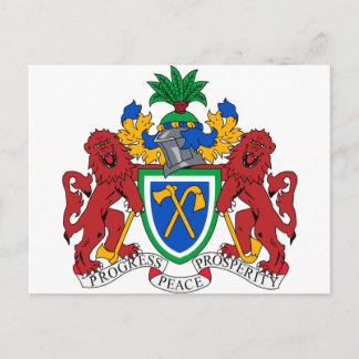 Gambia-Wappen Postkarte