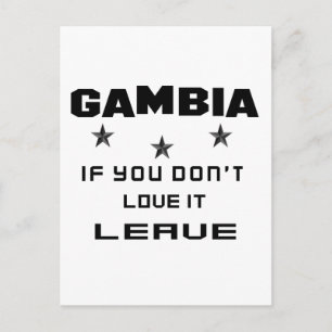 Gambia Wenn du es nicht Liebe, Verlass Postkarte