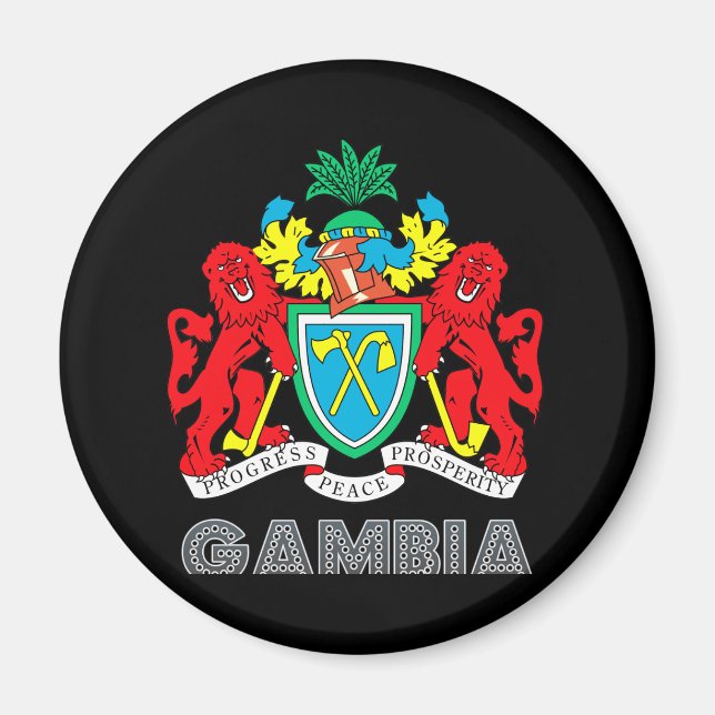Gambian Emblem Magnet (Vorne)