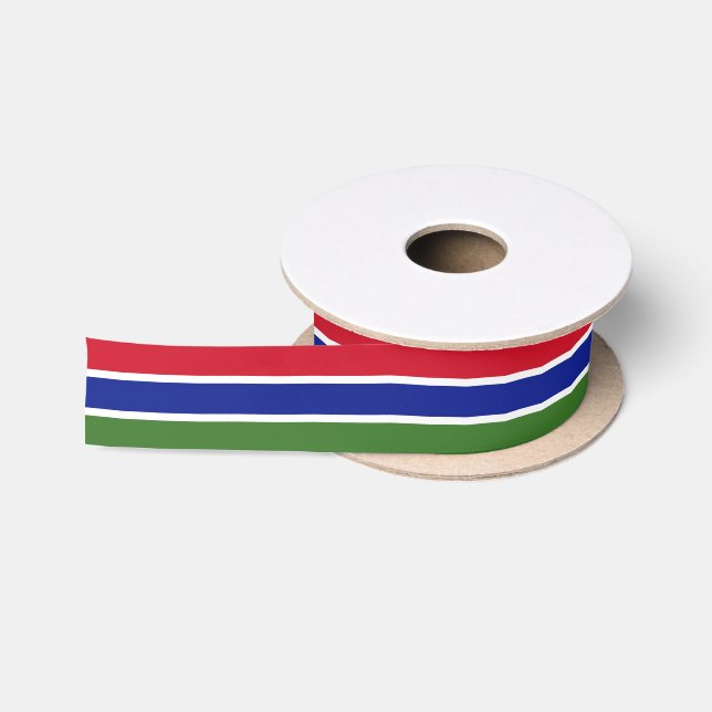 Gambianische Flagge Satinband (Spule)