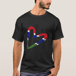 Gambische Flagge Gambia Herz Gambischer Stolz Gamb T-Shirt