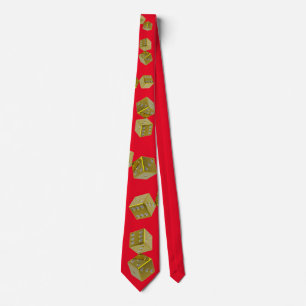 Gambler Cravate rouge et or