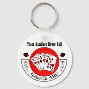 Gambler Key Chian mit Old Style Patch Schlüsselanhänger
