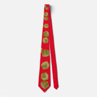 Gambler Red und Gold Neck Tie