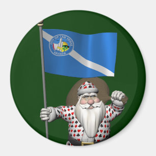 Gambler Santa Claus Magnet
