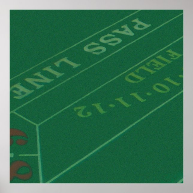 Gamblers Craps Table Wrapping Paper Design Poster (Vorne)