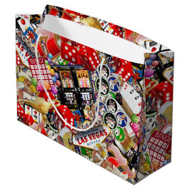 Gamblers Delight - Las Vegas Icons Hintergrund Große Geschenktüte