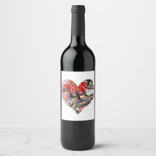 Gamblers Delight - Las Vegas Ikonen Collage Weinetikett