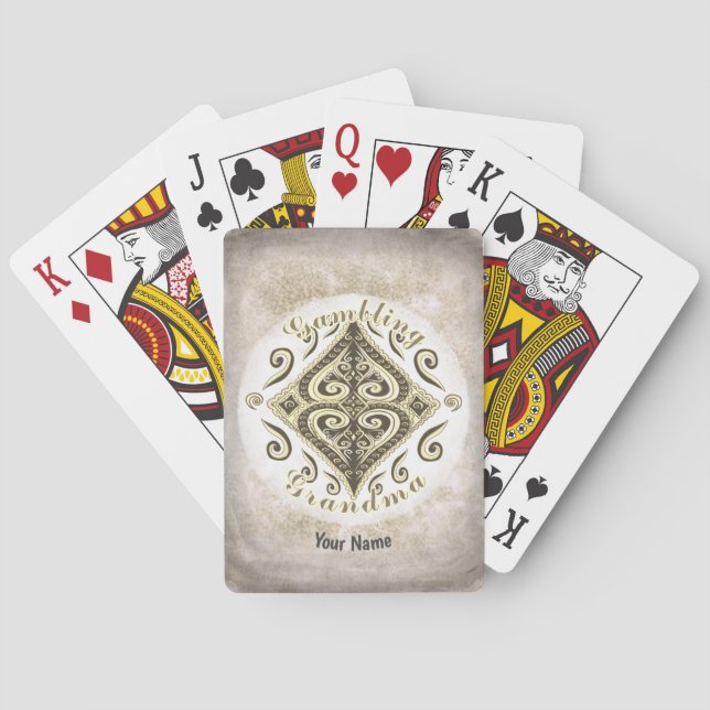 Gambling Oma Poker Spielkarten (Rückseite)