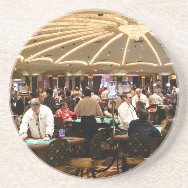 Gambling Roulette Casino Spielgeld Vegas Getränkeuntersetzer (Vorne)