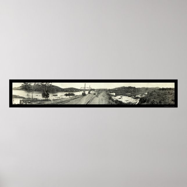 Gamboa Dike Panama Foto 1913 Poster (Vorne)