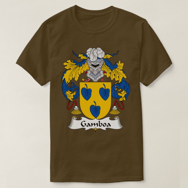 Gamboa-Wappen-Familienwappen T-Shirt (Design vorne)