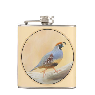 Gambrel's Quail Painting Original Bird Art Flachmann