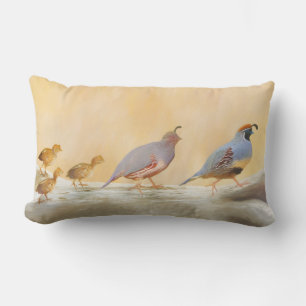 Gambrel's Quail Painting Original Bird Art Lendenkissen