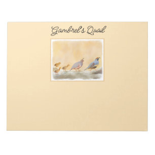 Gambrel's Quail Painting Original Bird Art Notizblock