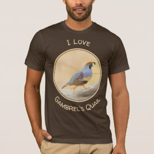 Gambrels Wachtelmalerei Originale Vogelkunst T-Shirt