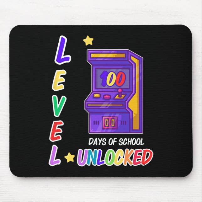 Game Arcade Controller Level 100 Days of School Mousepad (Vorne)