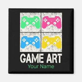 Game Art Vintag Gamepad Retro Controller Gamer Magnet