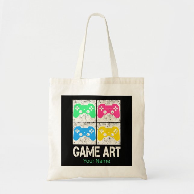 Game Art Vintag Gamepad Retro Controller Gamer Tragetasche (Vorne)