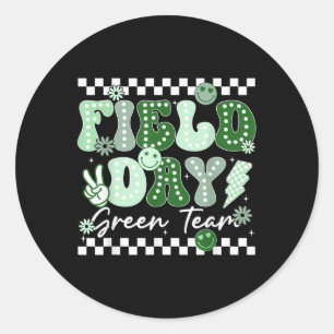Game-Co für das Team "Green Team Color Field Trip Runder Aufkleber