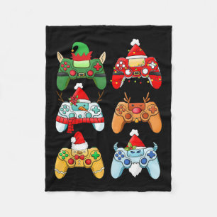 Game Controller Christmas Weihnachtsmannmütze Game Fleecedecke