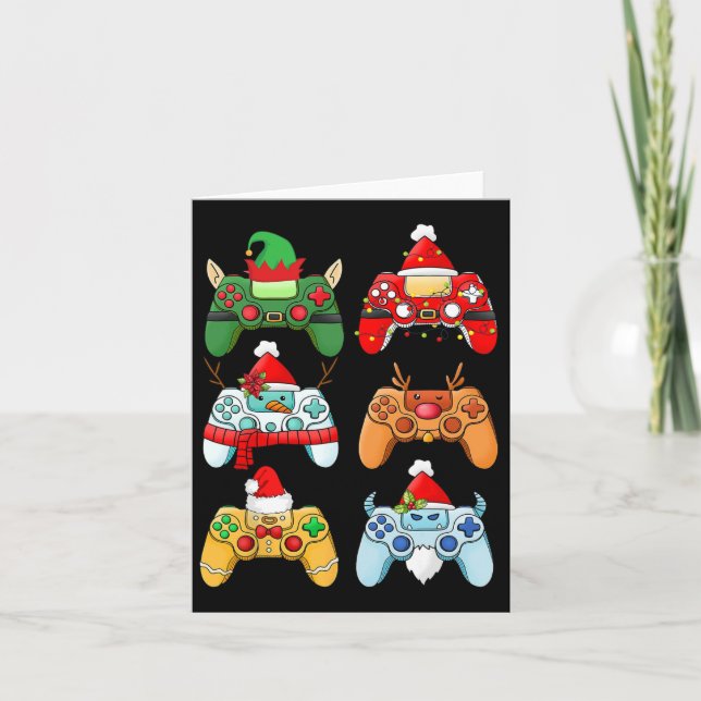 Game Controller Christmas Weihnachtsmannmütze Game Karte (Vorderseite)