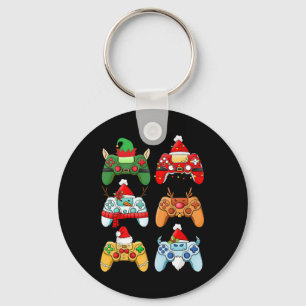 Game Controller Christmas Weihnachtsmannmütze Game Schlüsselanhänger