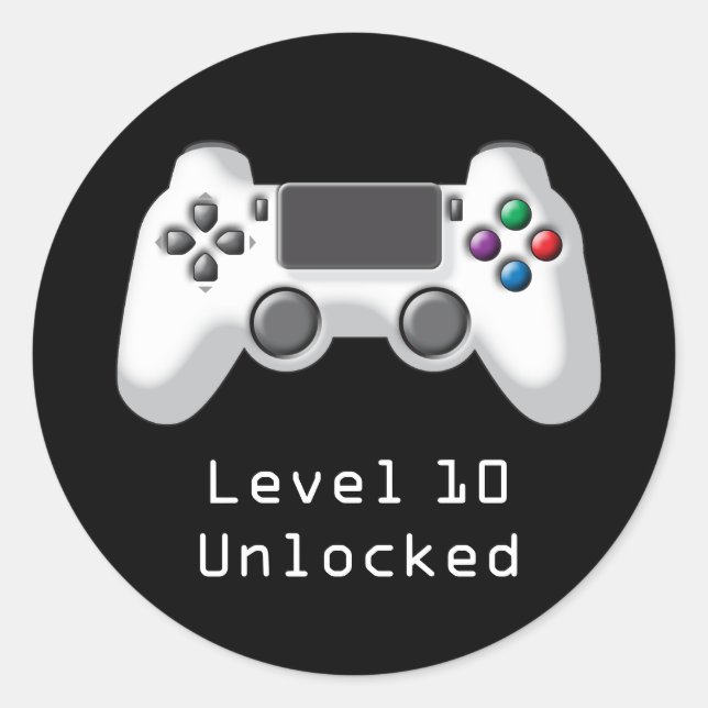 Game Controller Gastgeschenk Sticker (Vorderseite)