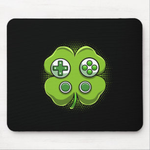 Game Controller Kleeblatt St Patricks Day Gamer Bo Mousepad