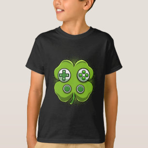 Game Controller Kleeblatt St Patricks Day Gamer Bo T-Shirt
