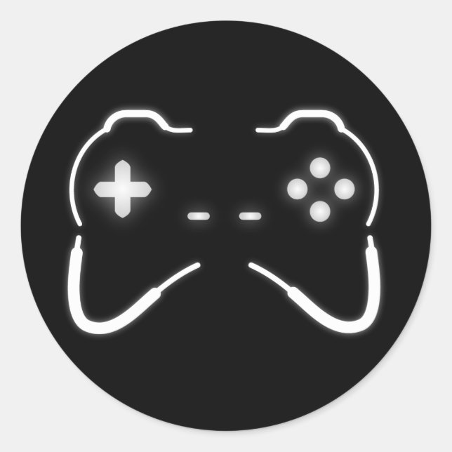 Game Controller Runder Aufkleber (Vorderseite)