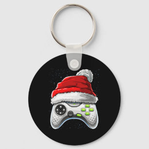 Game Controller Weihnachts-Weihnachtsmannmütze Gam Schlüsselanhänger