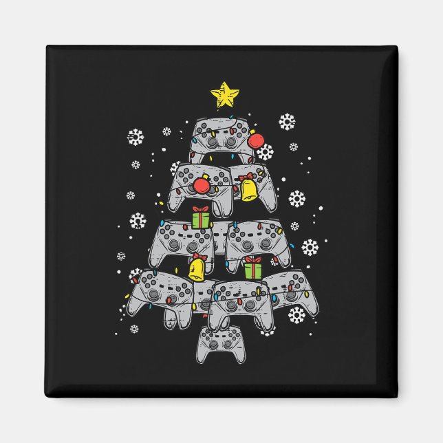 Game Controller Weihnachtsbaum Xmas Boy Men Jugend Magnet (Vorne)
