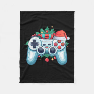 Game Controller Weihnachtsmannmütze Weihnachts Gam Fleecedecke