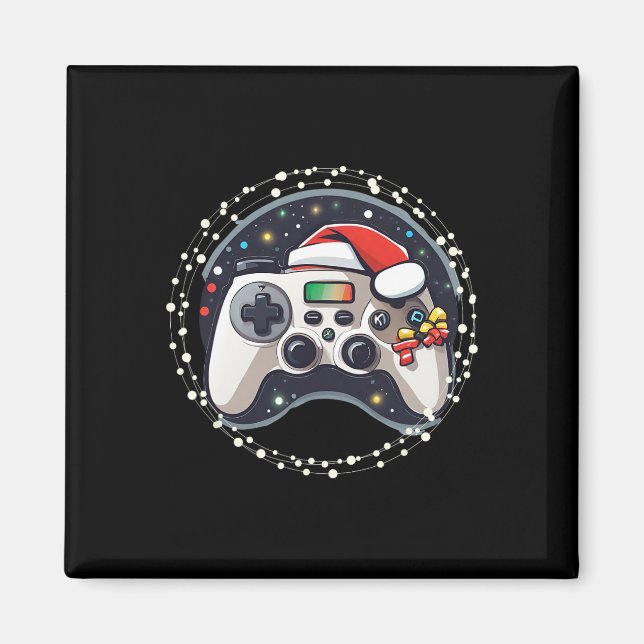 Game Controller Weihnachtsmannmütze Weihnachts Gam Magnet (Vorne)