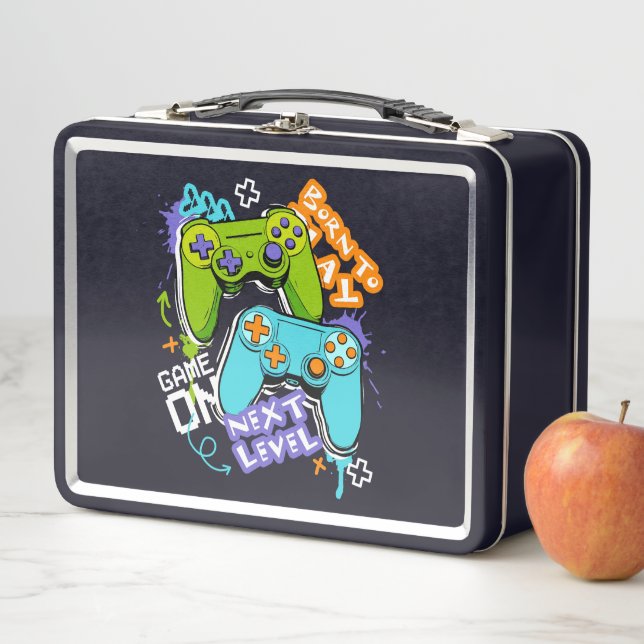 Game controllers Graffiti  Gaming Born To Play  Metall Brotdose (Beispiel)