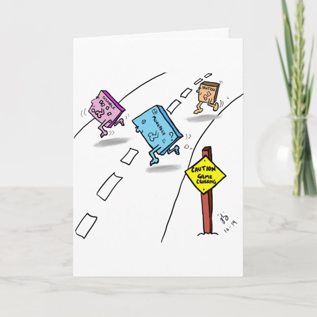 Game Crossing Geburtstagskarte Dankeskarte (Vorderseite)