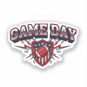 Game Day American Football Patriotischer Schild Sp Aufkleber