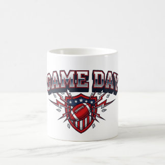 Game Day American Football Patriotischer Schild Sp Kaffeetasse