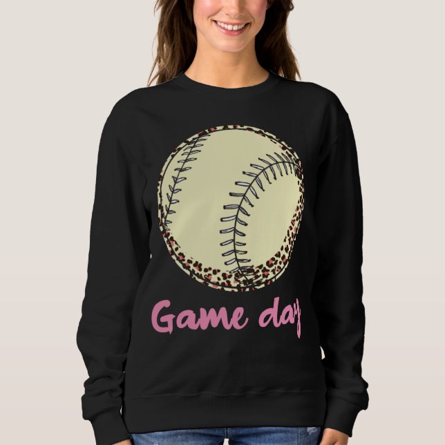 Game Day Baseball Leopard Sweatshirt (Vorderseite)