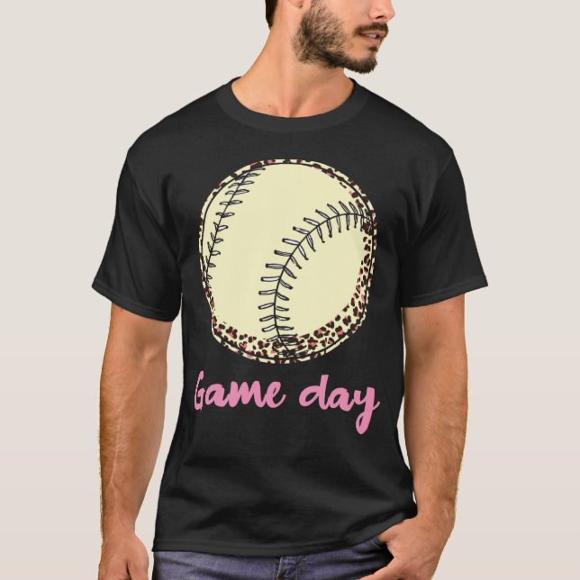 Game Day Baseball Leopard T-Shirt (Vorderseite)