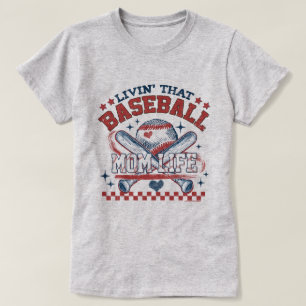 Game Day Baseball-Mama-T-Shirt - Baseball Grafik T T-Shirt