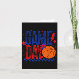 Game Day Baseball Saison Retro Tipoff Blau Rot Karte
